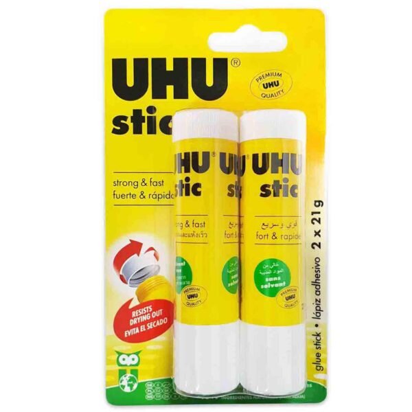 UHU Stic Glue Stick Set, White, 21g, 2 PCS – Wholesale & Export UAE