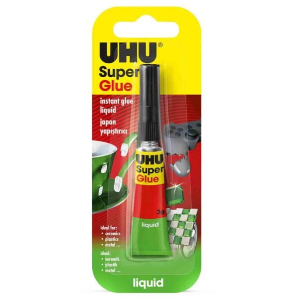 UHU Super Glue Liquid, Transparent, 3g – Wholesale & Export UAE