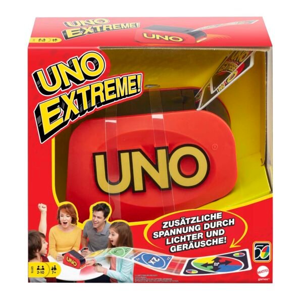 UNO Extreme Card Game Featuring Random-Action Launcher with Lights & Sounds & 112 Cards, Kid, Teen & Adult Game Night Gift Ages  – Wholesale & Export UAE