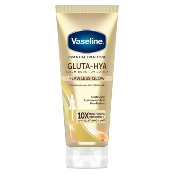 Vaseline Essential Even Tone Body Lotion Flawless Glow Gluta-Hya Serum Burst UV 200ml – Wholesale & Export UAE