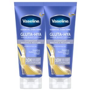 Vaseline Essential Even Tone Gluta-Hya Overnight Radiance Restore Serum Burst Lotion, 200ml Pack of 2 – Wholesale & Export UAE