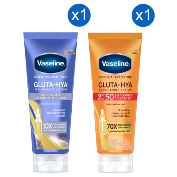 Vaseline Essential Even Tone Gluta-Hya Overnight Radiance Restore Serum Burst Lotion, 200ml + Vaseline Essential Even Tone Gluta-Hya Radianc – Wholesale & Export UAE