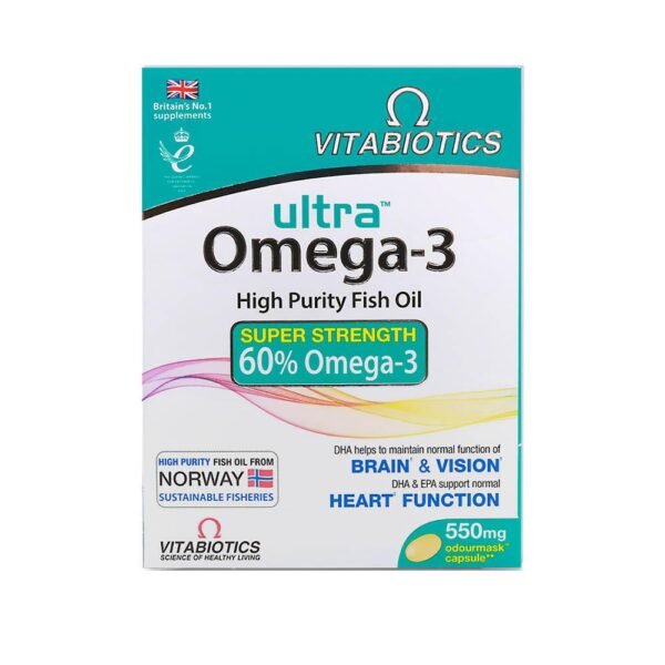 Vitabiotics-Ultra-Omega-3-60-Capsules Vitabiotics Ultra Omega 3 60 Capsules – Wholesale & Export UAE