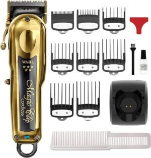 Wahl 5 Star Cordless Magic Clip in Gold, Professional Hair Clippers, Pro Haircutting Kit, Clippers for Blunt Cuts, Adjustable Taper Lever, C – Wholesale & Export UAE