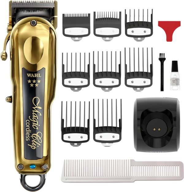 Wahl 5 Star Cordless Magic Clip in Gold, Professional Hair Clippers, Pro Haircutting Kit, Clippers for Blunt Cuts, Adjustable Taper Lever, C – Wholesale & Export UAE