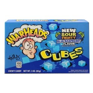 Warheads Blue Raspberry Cubes Chewy Candy, 85g – Wholesale & Export UAE