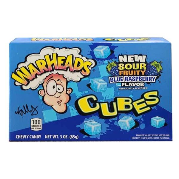 Warheads Blue Raspberry Cubes Chewy Candy, 85g – Wholesale & Export UAE