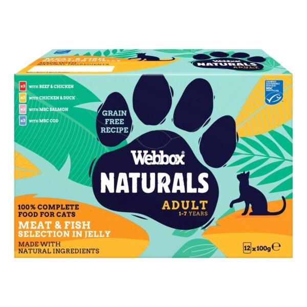Webbox Natural Mixed Fish And Meat Selection In Jelly Cat Food 100g Pack of 12 – Wholesale & Export UAE