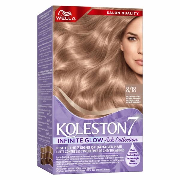 Wella-Koleston-7-Infinite-Glow-Ash-Collection-Permanent-Hair-Colour-818-Glowing-Light-Pearl-Blonde-125ml Wella Koleston 7 Infinite Glow Ash Collection Permanent Hair Colour 8/18 Glowing Light Pearl Blonde 125ml – Wholesale & Export UAE