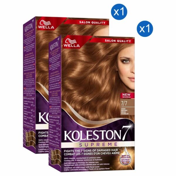 Wella Koleston 7 Supreme Hair Colour Cream Kit, 7/7 Deer Brown, 135ml Pack of 2 – Wholesale & Export UAE