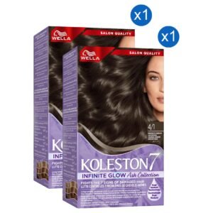 Wella Koleston 7 Supreme Infinite Glow Ash Collection Permanent Hair Colour, 4/1 Enigmatic Medium Ash Brown, 135ml Pack of 2 – Wholesale & Export UAE