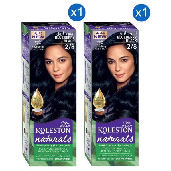 Wella Koleston Naturals Permanent Hair Colour Cream, 2/8 Blueberry Black, 110ml Pack of 2 – Wholesale & Export UAE