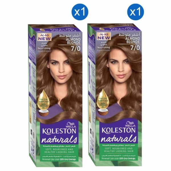 Wella Koleston Naturals Permanent Hair Colour Cream, 7/0 Almond Blonde, 110ml Pack of 2 – Wholesale & Export UAE