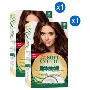 Wella Soft Colour Natural Hair Colour, 50 Light Brown, Pack of 2 – Wholesale & Export UAE