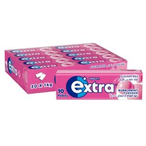 Wrigleyx27s-Extra-Gum-Bubblemint-Sugar-Free-Chewing-Gum-Pack-of-30x10-Pellets Wrigley's Extra Gum Bubblemint, Sugar Free Chewing Gum Pack of 30x10 Pellets – Wholesale & Export UAE