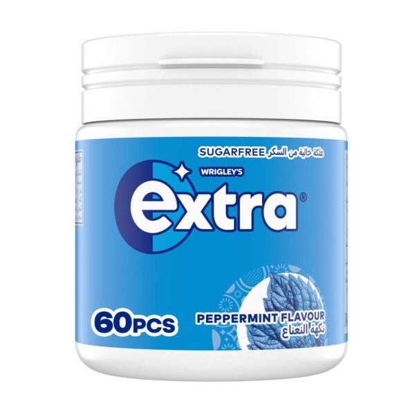 Wrigley's Extra Gum Peppermint, Sugar Free Chewing Gum 60 Pellets – Wholesale & Export UAE
