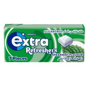 Wrigley's Extra Gum Refreshers Spearmint, Sugar Free Chewing Gum 7 Pieces – Wholesale & Export UAE