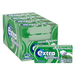 Wrigley's Extra Gum Refreshers Spearmint, Sugar Free Chewing Gum Pack of 16x 7 Pieces – Wholesale & Export UAE