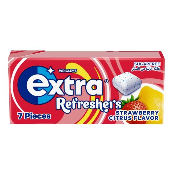 Wrigleyx27s-Extra-Gum-Refreshers-Strawberry-Citrus-Sugar-Free-Chewing-Gum-7-Pieces-1 Wrigley's Extra Gum Refreshers Strawberry Citrus, Sugar Free Chewing Gum 7 Pieces – Wholesale & Export UAE