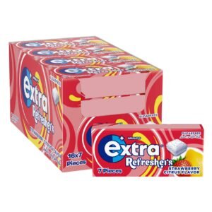 Wrigley's Extra Gum Refreshers Strawberry Citrus, Sugar Free Chewing Gum Pack of 16x 7 Pieces – Wholesale & Export UAE