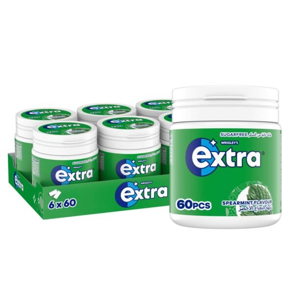 Wrigley's Extra Gum Spearmint, Sugar Free Chewing Gum Pack of 6x84g – Wholesale & Export UAE