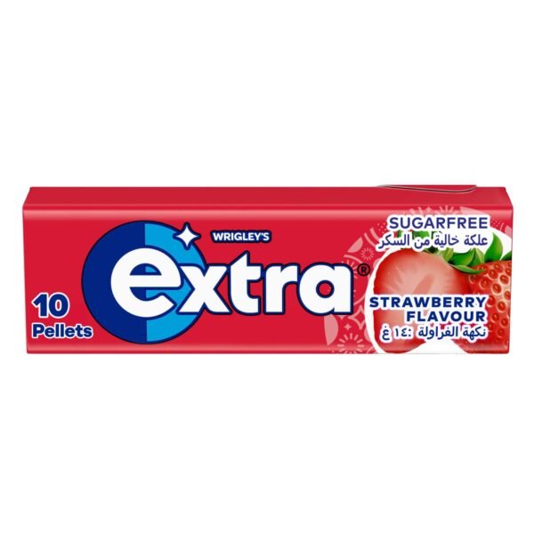 Wrigley's Extra Gum Strawberry, Sugar Free Chewing Gum 10 Pellets – Wholesale & Export UAE
