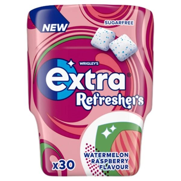 Wrigley's Extra Refreshers Sugar free Watermelon Raspberry Flavour Chewing Gum Bottle, 67g – Wholesale & Export UAE