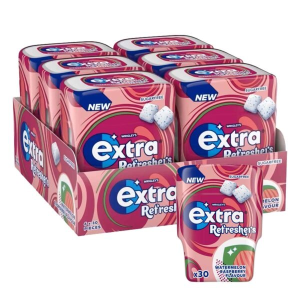 Wrigley's Extra Refresher's Watermelon Raspberry Flavor, 67g Pack of 6 – Wholesale & Export UAE