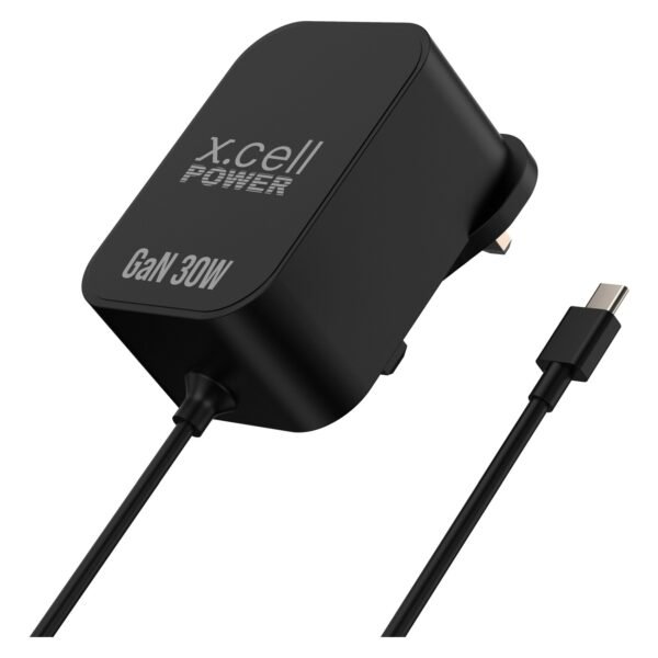 X.Cell Power GaN Wall Charger Black 30W – Wholesale & Export UAE