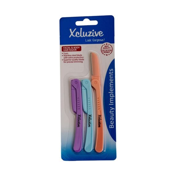 Xcluzive-Facial-and-Body-Hair-Razor-Multicolour-Pack-of-3 Xcluzive Facial and Body Hair Razor Multicolour, Pack of 3 – Wholesale & Export UAE