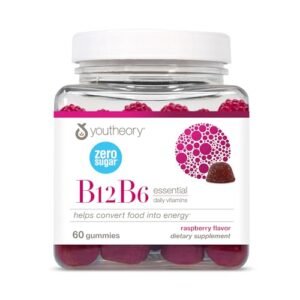 Youtheory B12B6 - Vegan Vitamin B6 & Vitamin B12 - Offers Brain Health, Energy & Immunity Support* - Dairy, Soy, Gluten & Sugar  – Wholesale & Export UAE