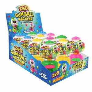 ZED Mini Gumball Machine Assorted Fruit Flavours, 35g, Pack of 12 – Wholesale & Export UAE