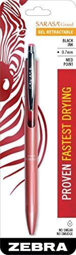 Zebra Pen Sarasa Grand Retractable Gel Ink Pen, Rose Gold Barrel, Medium Point, 0.7mm, Black Ink, 1-Count (45311 – Wholesale & Export UAE