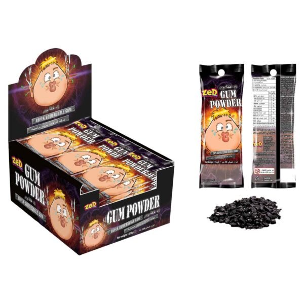 Zed Candy Gum Powder Super Sour Bubble Gum, 35g, Pack of 30 – Wholesale & Export UAE