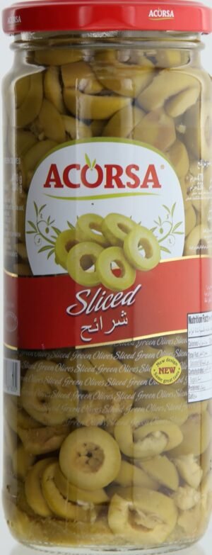 Acorsa Sliced Green Olives, 470g wholesale UAE — bulk export supplier