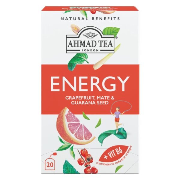 Ahmad Tea Energy Grapefruit Mate and Guarana Seed Plus Vitamin B6 20 Tea Bags Ahmad Tea Energy Grapefruit Mate and Guarana Seed Plus Vitamin B6 20 Tea Bags wholesale UAE — bulk export supplier