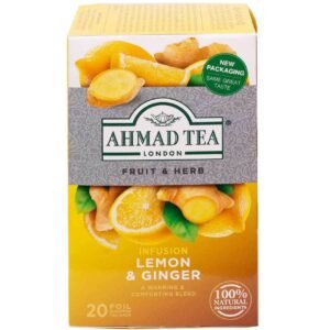 Ahmad Tea Fruit and Herb Infusion Lemon and Ginger Flavoured 20 Tea Bags – Wholesale & Export UAE - wholesale supplier | AgroFoods Global