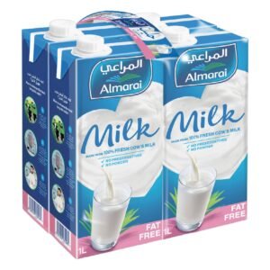 Almarai UHT Fat Free Milk 1L Pack of 4 – Wholesale & Export UAE - wholesale supplier | AgroFoods Global