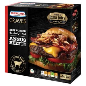 Americana Craves Angus Beef Burger, 452g – Wholesale & Export UAE - wholesale supplier | AgroFoods Global