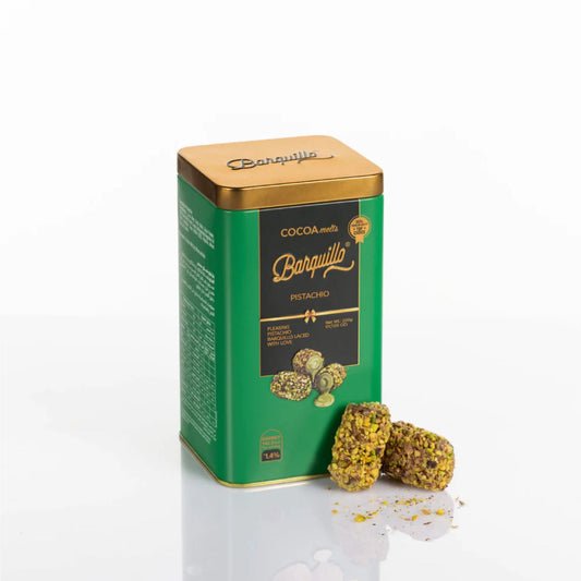 Barquillo Pistachio Chocolate Tin — premium quality