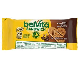 Belvita Sandwich Breakfast Biscuits Dark Chocolate Creme 50g — premium quality