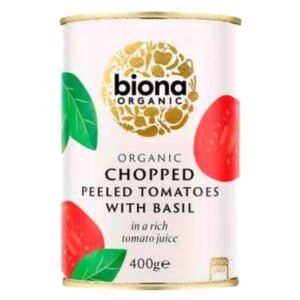 Biona Organic Chopped Peeled Tomatoes With Basil 400g – Wholesale & Export UAE - wholesale supplier | AgroFoods Global