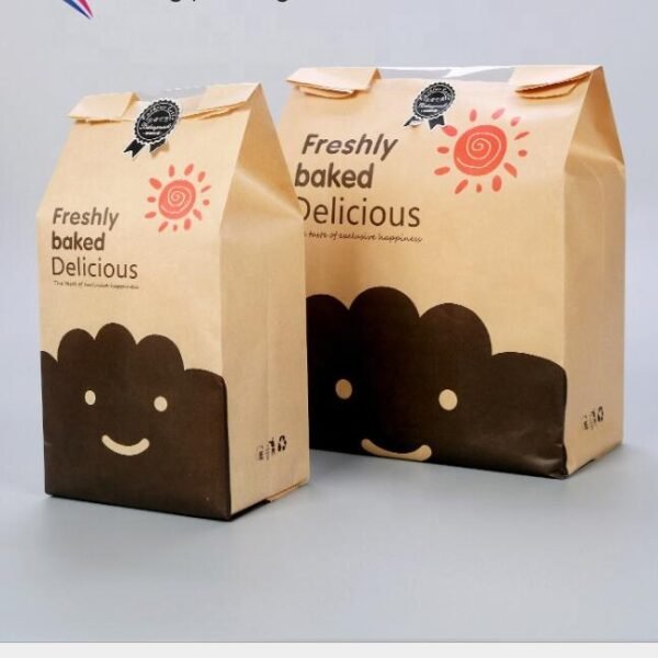 Bread Packaging Paper Bag with Window