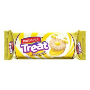 Britannia Treat Crazy Pineapple Fruit Cream Flavoured Sandwich Biscuits 100g – Wholesale & Export UAE - wholesale supplier | AgroFoods Global