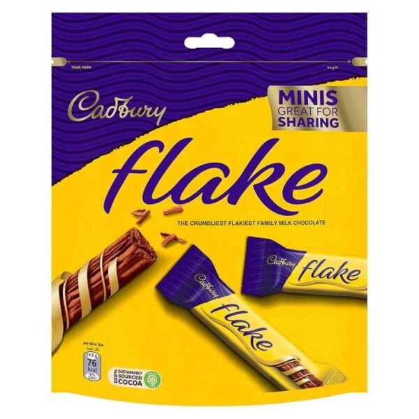 Cadbury Choco Flake Minis Bag 145g Cadbury Choco Flake Minis Bag 145g — premium quality