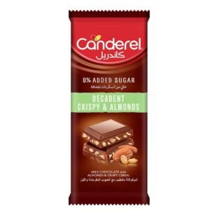Canderel Decadent No Added Sugar Crispy and Almond Milk Chocolate Bar, 100g – Wholesale & Export UAE - wholesale supplier | AgroFoods Global