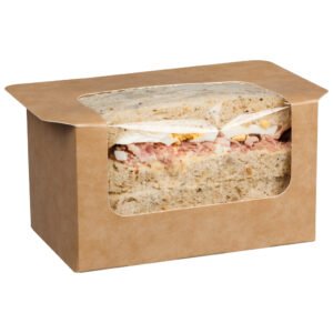 Compostable Heat Seal Kraft square Sandwich