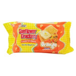 Croley Foods Sunflower Crackers Orange Flavor Cream Sandwich 190g – Wholesale & Export UAE - wholesale supplier | AgroFoods Global
