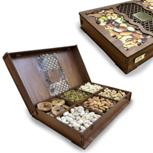 Diwali Nuts Wooden Gift Box 6 Partition Ndash The Nuts Super — premium quality
