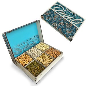 Diwali Special Nuts Gift Box Blue — premium quality